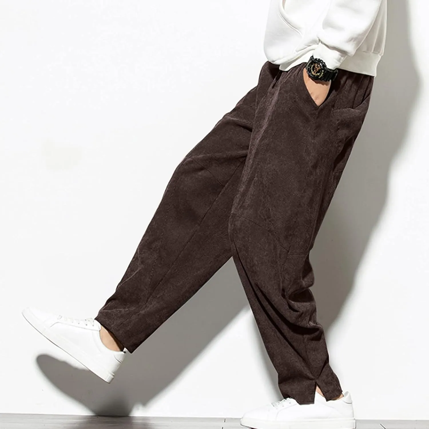 Men's Trendy Fit Pants Summer Elastic Waist Trendy Casual Leisure Style Sport Clothes Comfy Fashion Trousers
