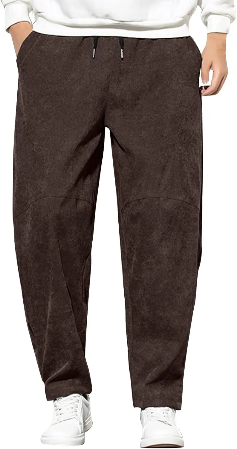 Men's Trendy Fit Pants Summer Elastic Waist Trendy Casual Leisure Style Sport Clothes Comfy Fashion Trousers