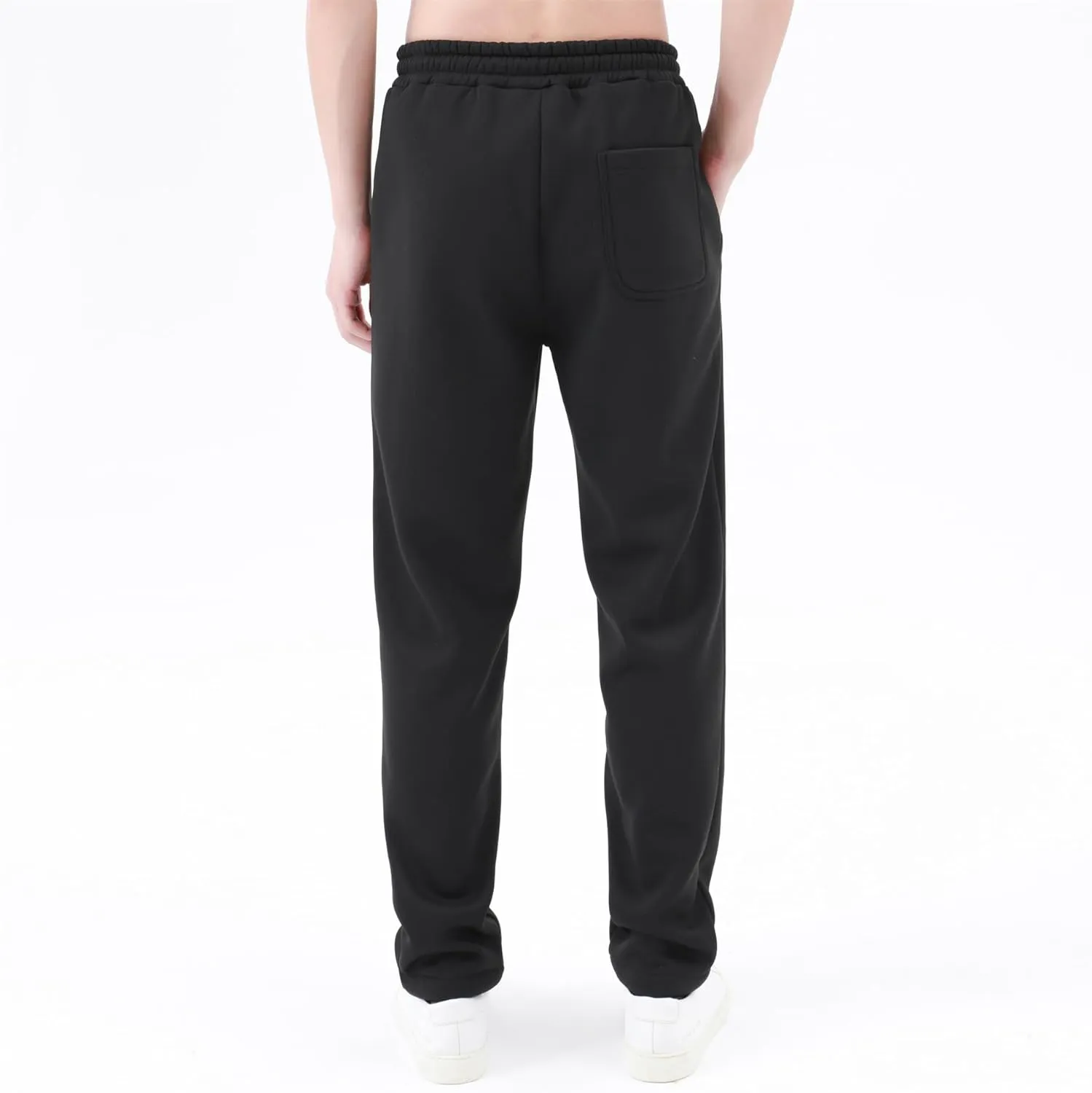 Mens Warm Sherpa Lined Fleece Jogger Sweatpants, Thicken Athletic Pants with Drawstring, for Lounge, Sports