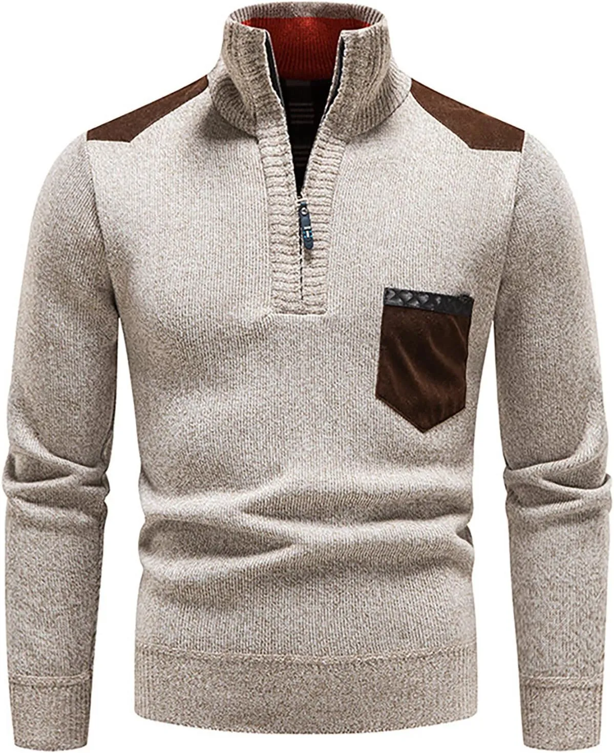 Mens Winter Jacket Mens Casual Jacket Fashion Long Sleeve Warm Solid Color Hooded Jackets Tops Faux Fur Lined Jacket