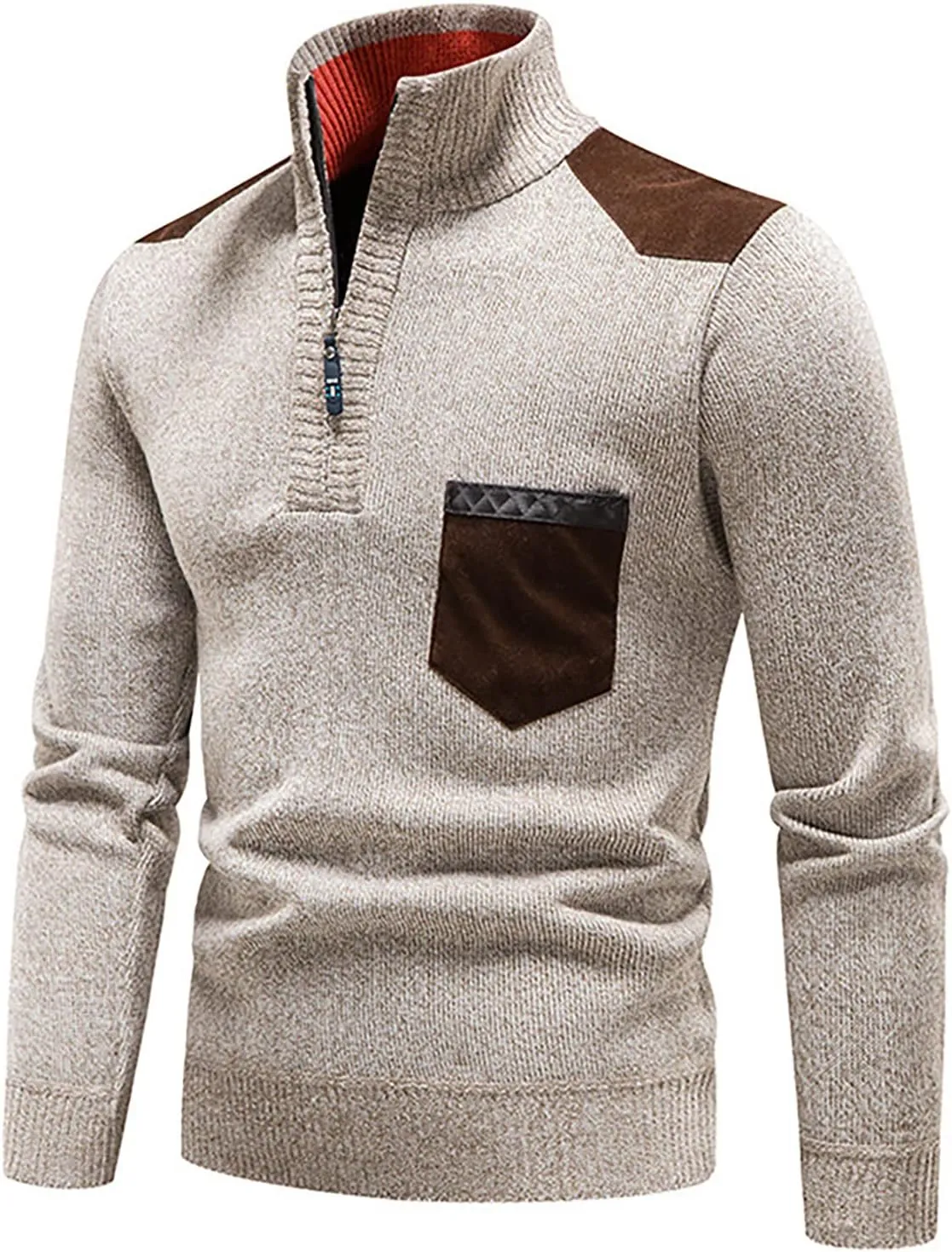 Mens Winter Jacket Mens Casual Jacket Fashion Long Sleeve Warm Solid Color Hooded Jackets Tops Faux Fur Lined Jacket