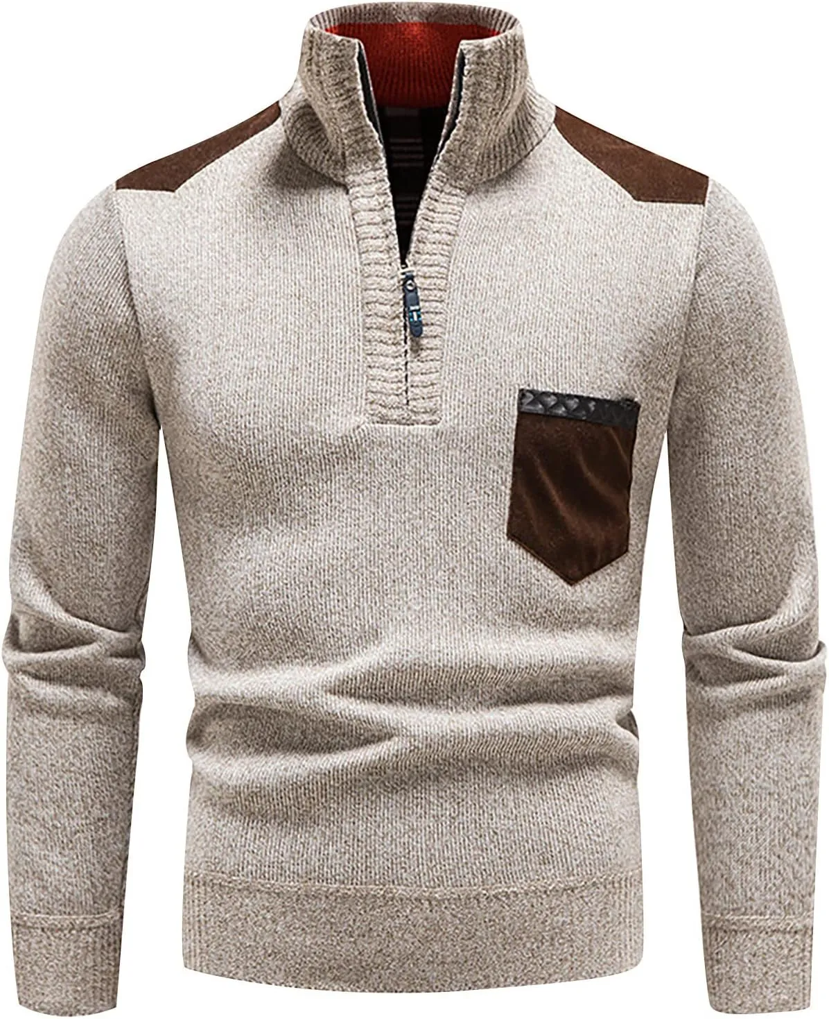 Mens Winter Jacket Mens Casual Jacket Fashion Long Sleeve Warm Solid Color Hooded Jackets Tops Faux Fur Lined Jacket