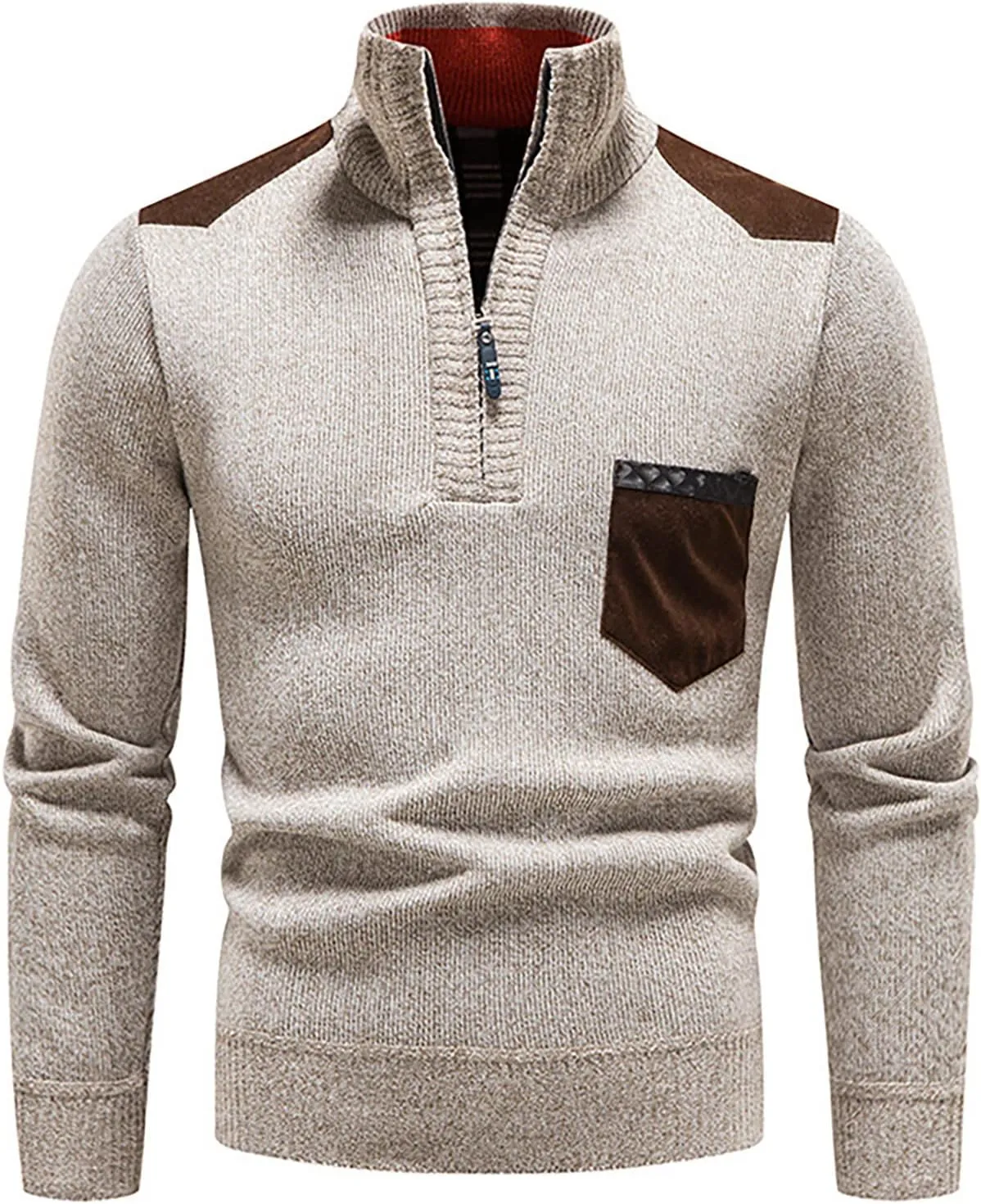 Mens Winter Jacket Mens Casual Jacket Fashion Long Sleeve Warm Solid Color Hooded Jackets Tops Faux Fur Lined Jacket