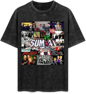 Men's Women's Vintage Oversized Short Sleeve T Shirt Funny Drop Shoulder Tops