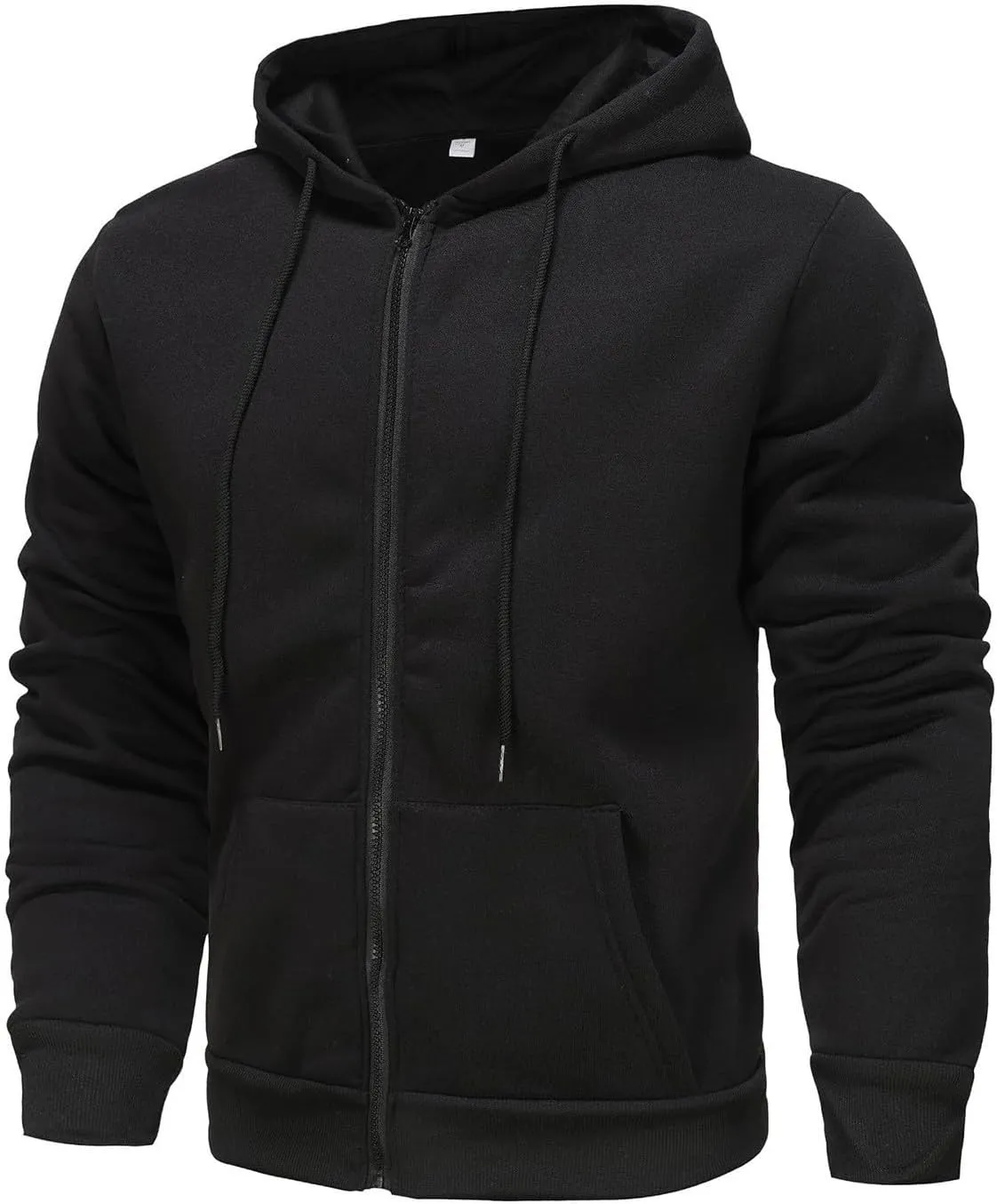 Men's Zip Up Long Sleeve Pockets Hooded Jacket Coats Lightweight Trendy Casual Color Block Slim Outwear with Pockets