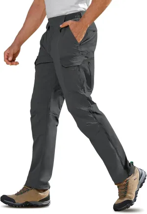 MOURCE Men's Lightweight Hiking Pants Quick Dry - Water Resistant Outdoor Cargo Pants for Men 7 Pockets