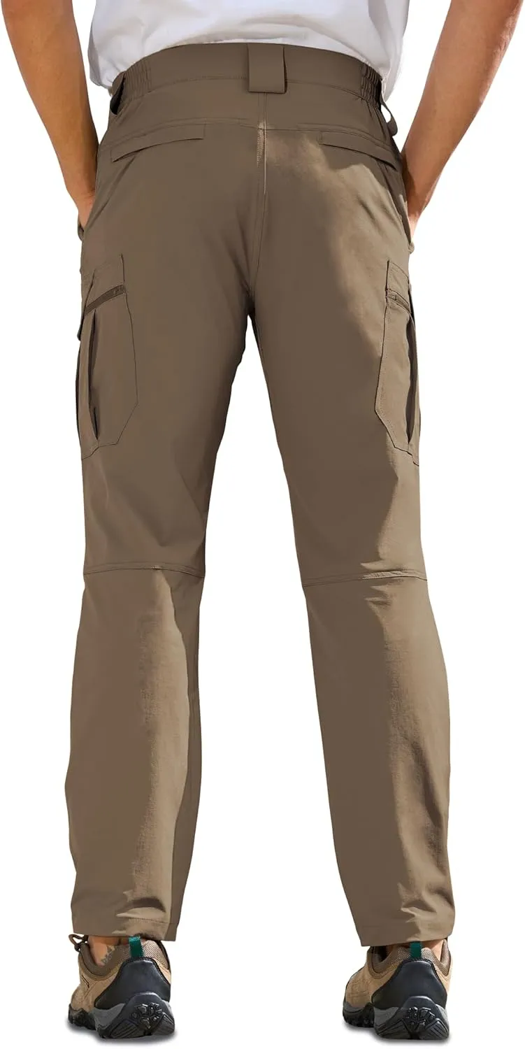 MOURCE Men's Lightweight Hiking Pants Quick Dry - Water Resistant Outdoor Cargo Pants for Men 7 Pockets