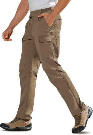 MOURCE Men's Lightweight Hiking Pants Quick Dry - Water Resistant Outdoor Cargo Pants for Men 7 Pockets