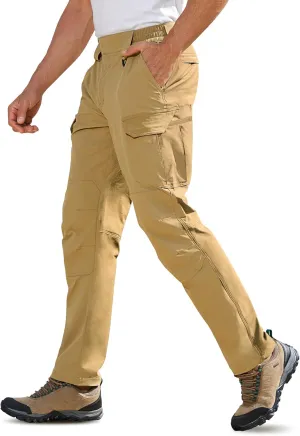 MOURCE Men's Lightweight Hiking Pants Quick Dry - Water Resistant Outdoor Cargo Pants for Men 7 Pockets