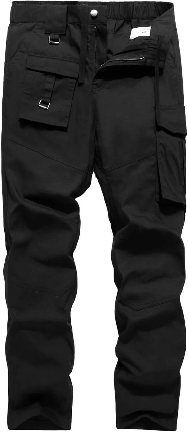 Muscularfit Men Cargo Pants Casual Loose Multi Pockets Solid Straight Legs Outdoor Fashion Utility Sport Sweatpants Lounge