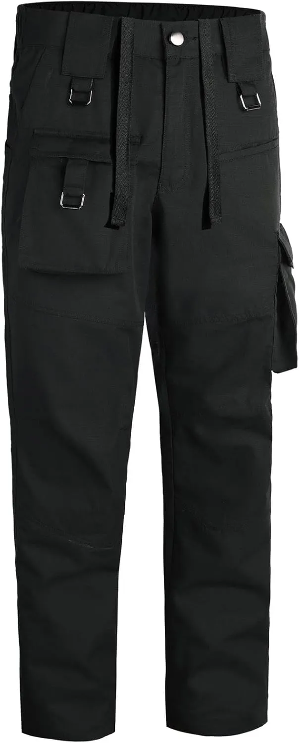 Muscularfit Men Cargo Pants Casual Loose Multi Pockets Solid Straight Legs Outdoor Fashion Utility Sport Sweatpants Lounge