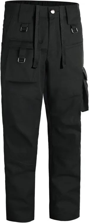 Muscularfit Men Cargo Pants Casual Loose Multi Pockets Solid Straight Legs Outdoor Fashion Utility Sport Sweatpants Lounge