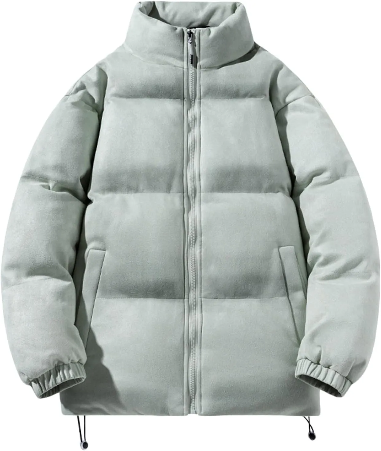 NATHGAM Puffer Jacket Men Baggy Waterproof Winter Bubble Coats Jackets Stand Collar Thick Warm Down Jacket Oversized Outwear