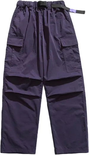 Outdoor Cargo Pants for Men 2024 Elastic Waist Belt Tactical Work Pants Ripstop Lightweight Waterproof Hiking Pants
