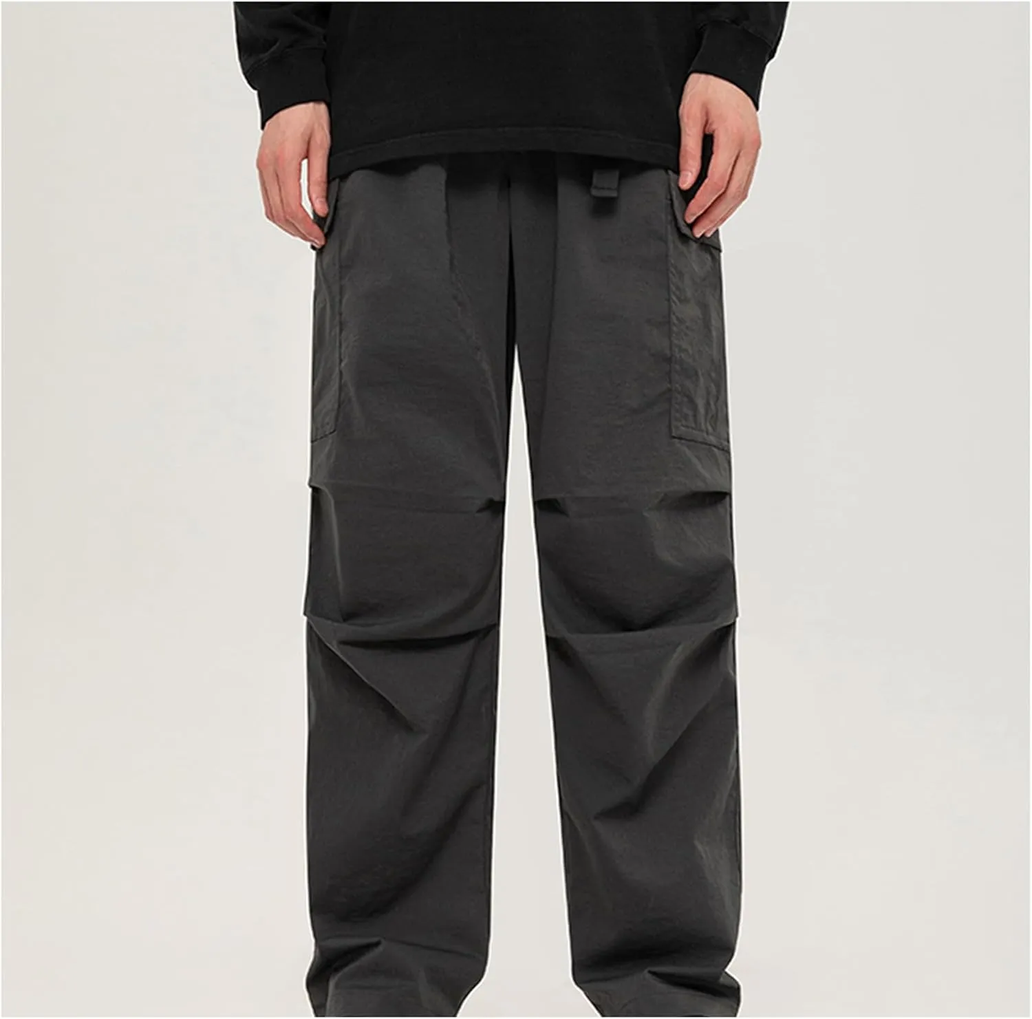 Outdoor Cargo Pants for Men 2024 Elastic Waist Belt Tactical Work Pants Ripstop Lightweight Waterproof Hiking Pants