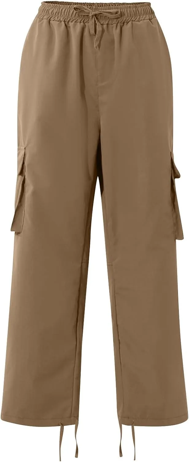 Outdoor Cargo Pants for Men Lightweight Relaxed Fit Tactical Pants Solid Camo Multi Pockets Classic Trousers