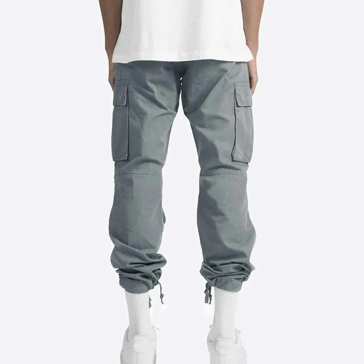 Outdoor Cargo Pants for Men Lightweight Relaxed Fit Tactical Pants Solid Camo Multi Pockets Classic Trousers