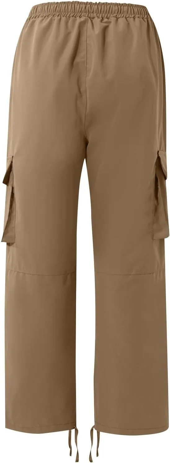 Outdoor Cargo Pants for Men Lightweight Relaxed Fit Tactical Pants Solid Camo Multi Pockets Classic Trousers