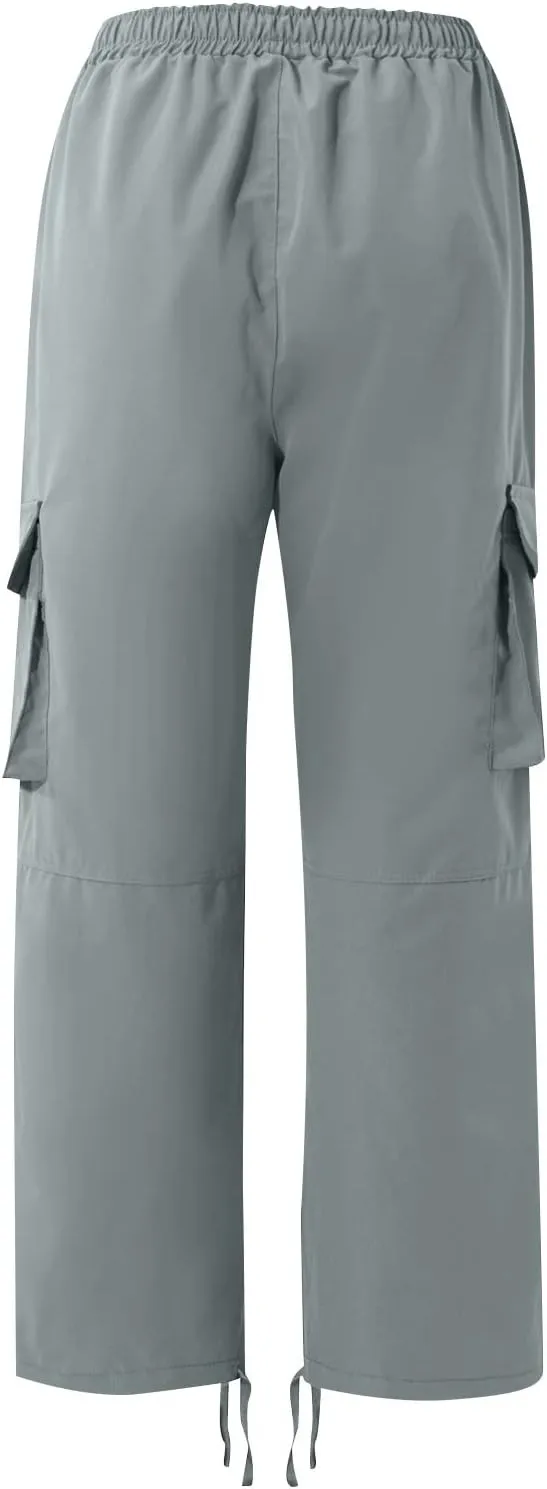 Outdoor Cargo Pants for Men Lightweight Relaxed Fit Tactical Pants Solid Camo Multi Pockets Classic Trousers