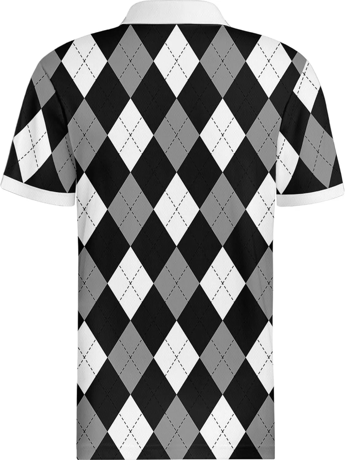 PAGYMO Golf Shirts for Men Crazy Hawaiian Funny Print Mens Polo Shirt