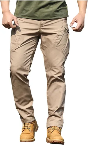 Pantalones para Trabajo De Hombre, Work Pants for Men Cargo Tactical Pants Multi Pockets Classic Outdoor Hiking Pants