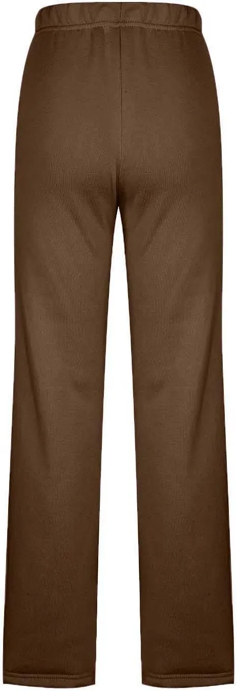 Pants for Women Casual Work Business Straight Leg Dress Lounge High Waisted Slacks Loose Fit Black Trousers