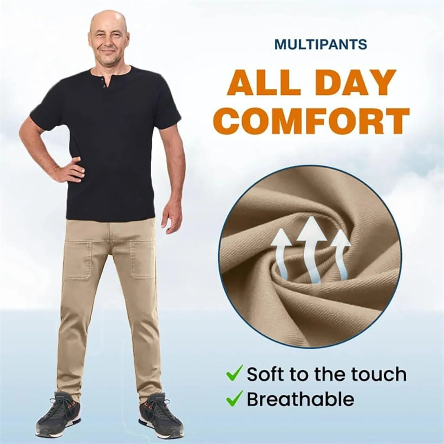 Pointoke Cargo Pants, Multipants - High Stretch Multi-Pocket Cargo Pants, Lightweight Hiking Jogger Multi Pockets