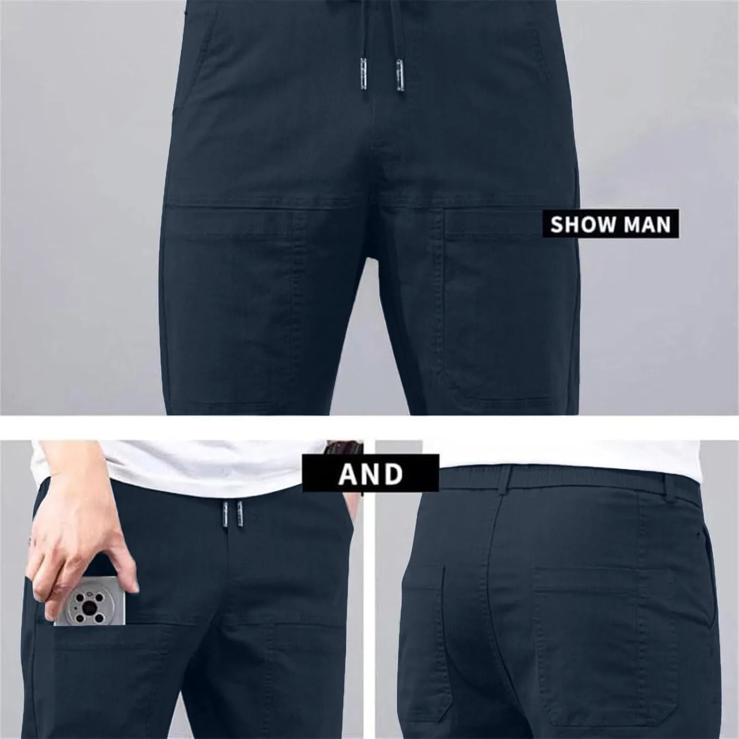 Pointoke Cargo Pants, Multipants - High Stretch Multi-Pocket Cargo Pants, Lightweight Hiking Jogger Multi Pockets