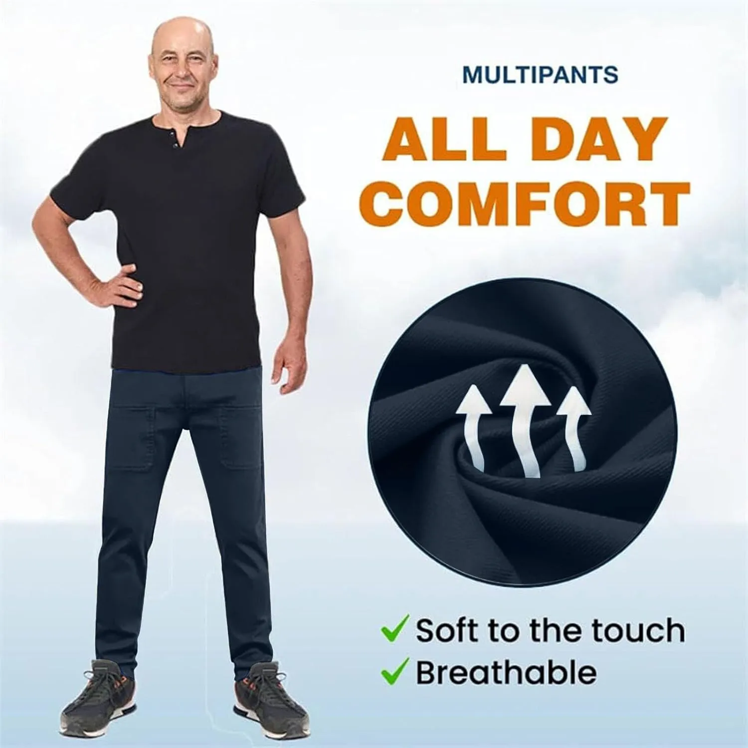 Pointoke Cargo Pants, Multipants - High Stretch Multi-Pocket Cargo Pants, Lightweight Hiking Jogger Multi Pockets