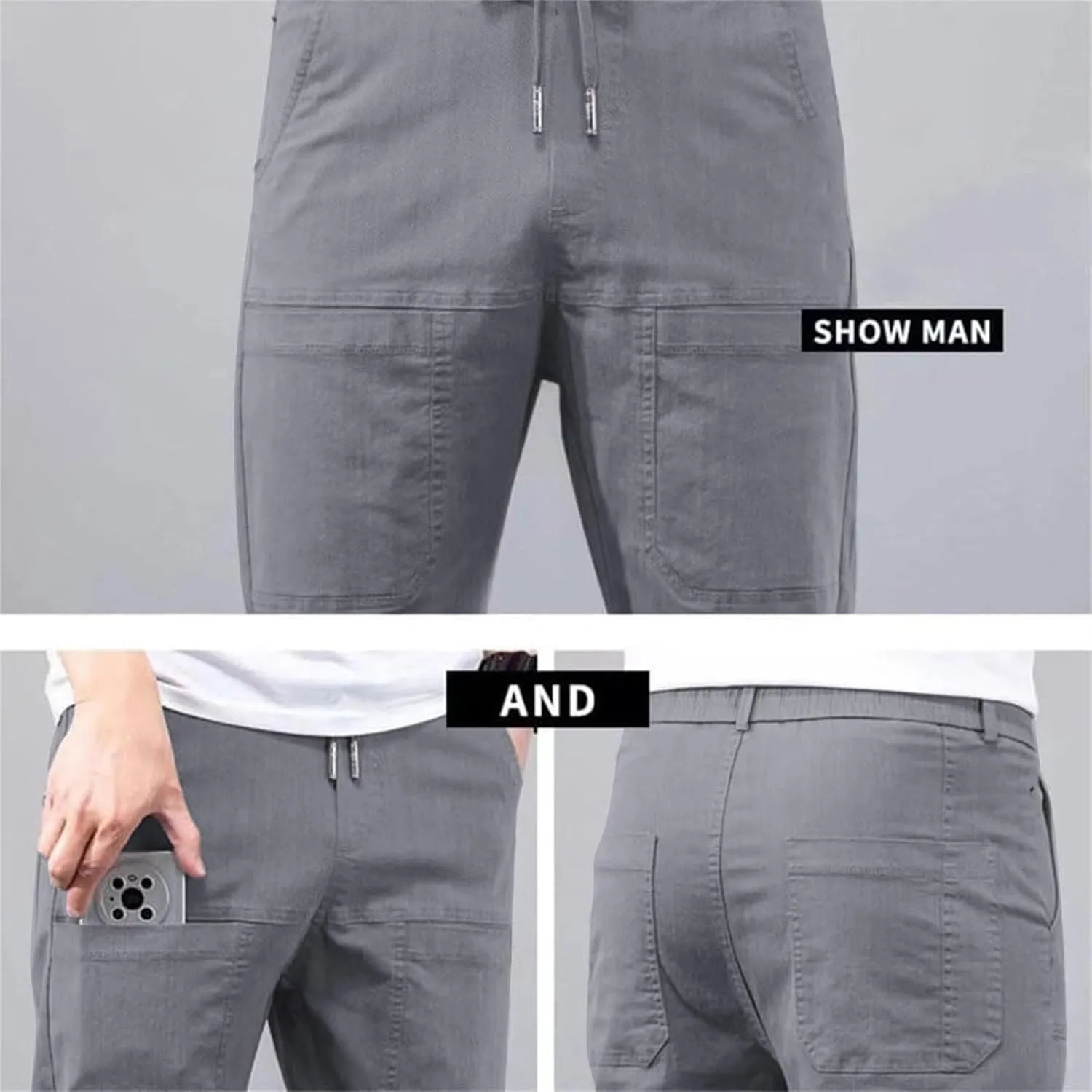 Pointoke Cargo Pants, Multipants - High Stretch Multi-Pocket Cargo Pants, Quick Dry Travel Hiking Workout Joggers