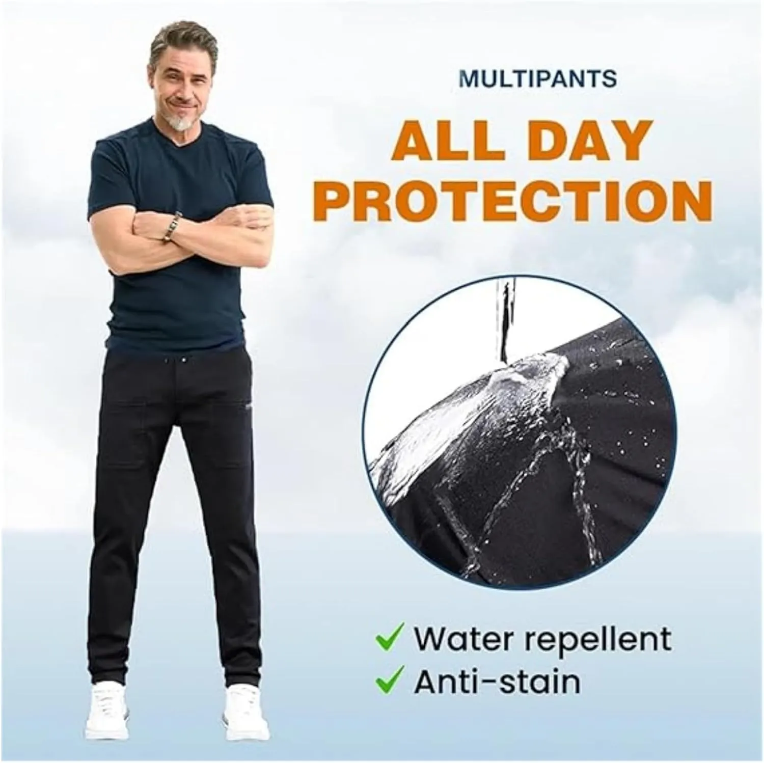Pointoke Cargo Pants, Multipants - High Stretch Multi-Pocket Cargo Pants, Quick Dry Travel Hiking Workout Joggers