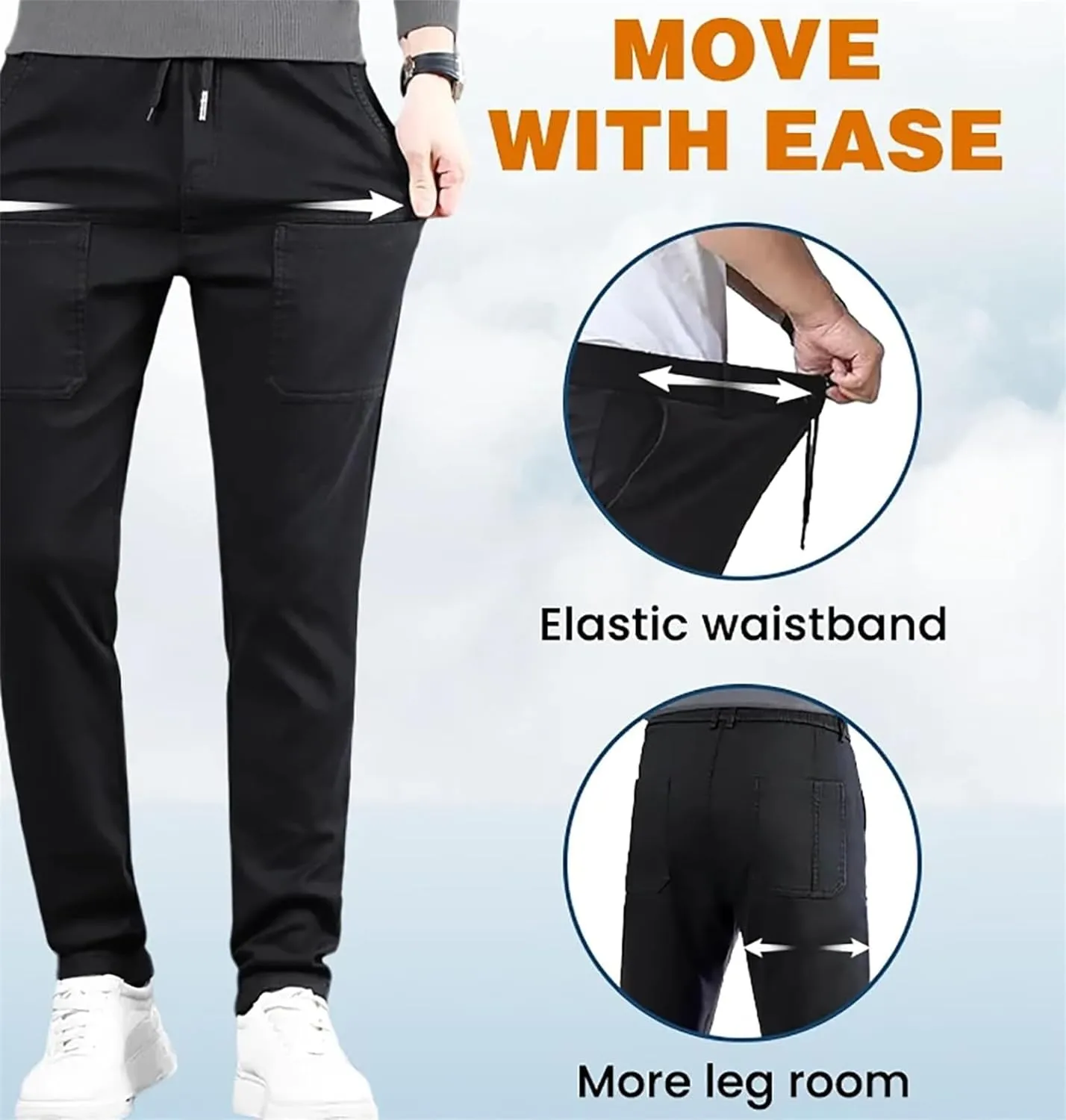 Pointoke Cargo Pants, Multipants - High Stretch Multi-Pocket Cargo Pants, Relaxed Fit Stretch Quick Dry Work