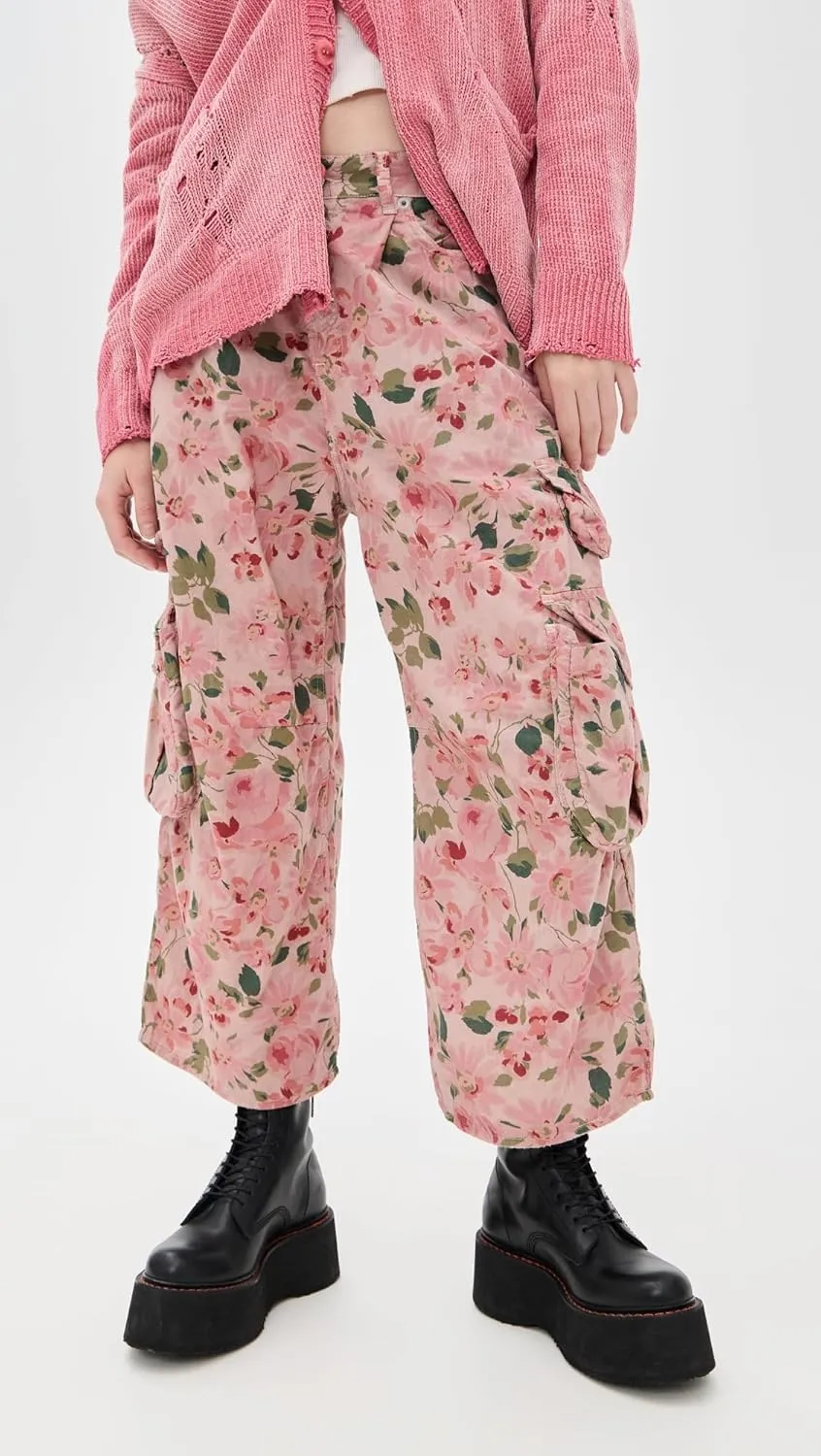 R13 Women's Cropped Multi Pocket Cargo Pants