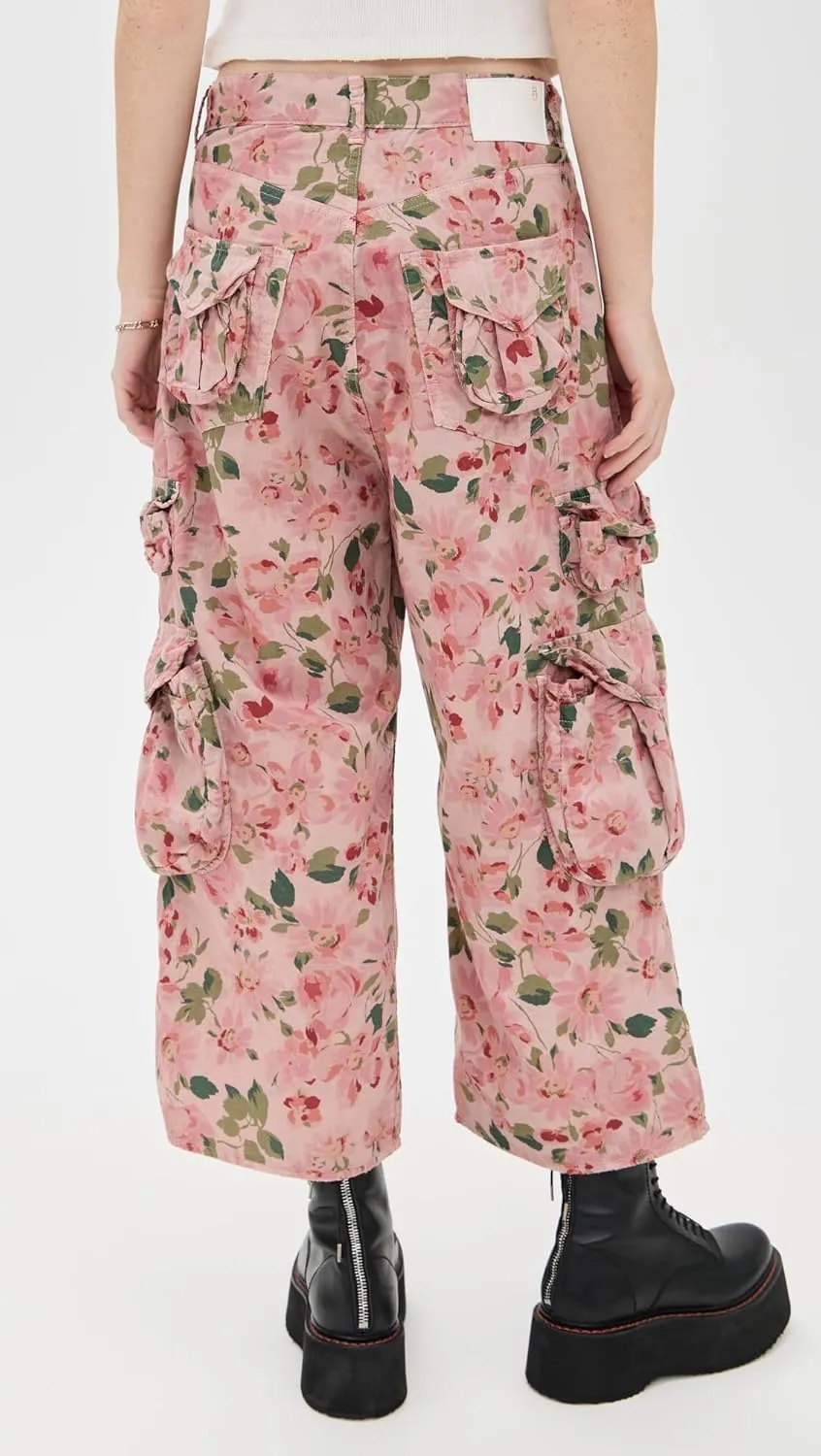 R13 Women's Cropped Multi Pocket Cargo Pants