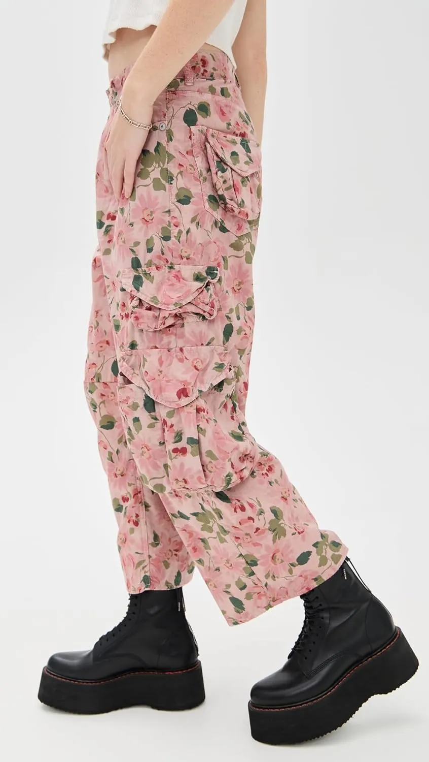 R13 Women's Cropped Multi Pocket Cargo Pants