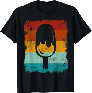 Retro Vintage Popsicle Graphic Ice Cream Silhouette T-Shirt