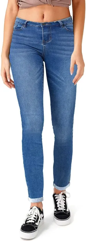 RHODANTHE Women's Ripped Boyfriend Jeans Stretch Skinny Jean Trendy Distressed Straight Leg Jeans with Holes