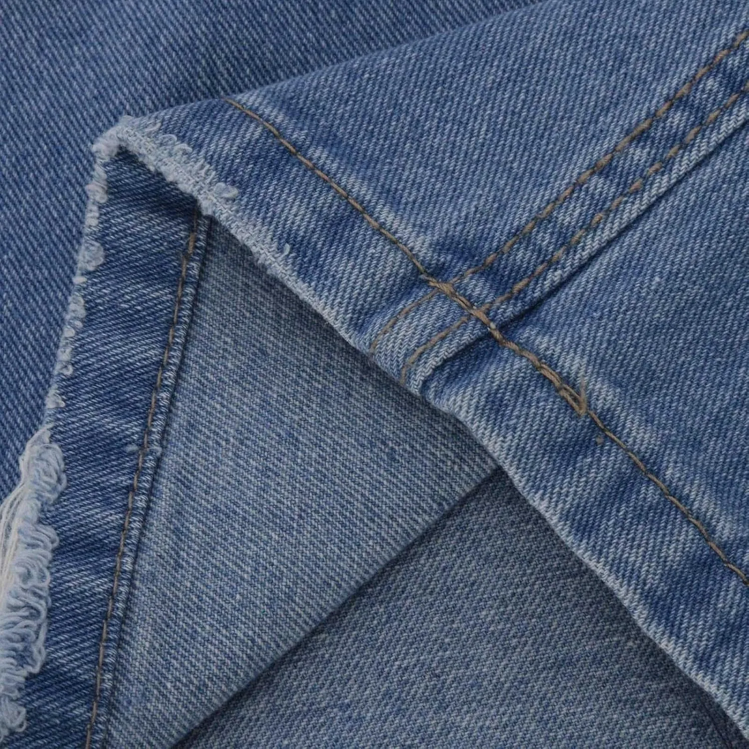 Ripped Jeans Womens Baggy Mid Rise Straight Leg Jeans Comfy Plus Size Denim Pants with Pocket Boyfriend Trouser Jeans