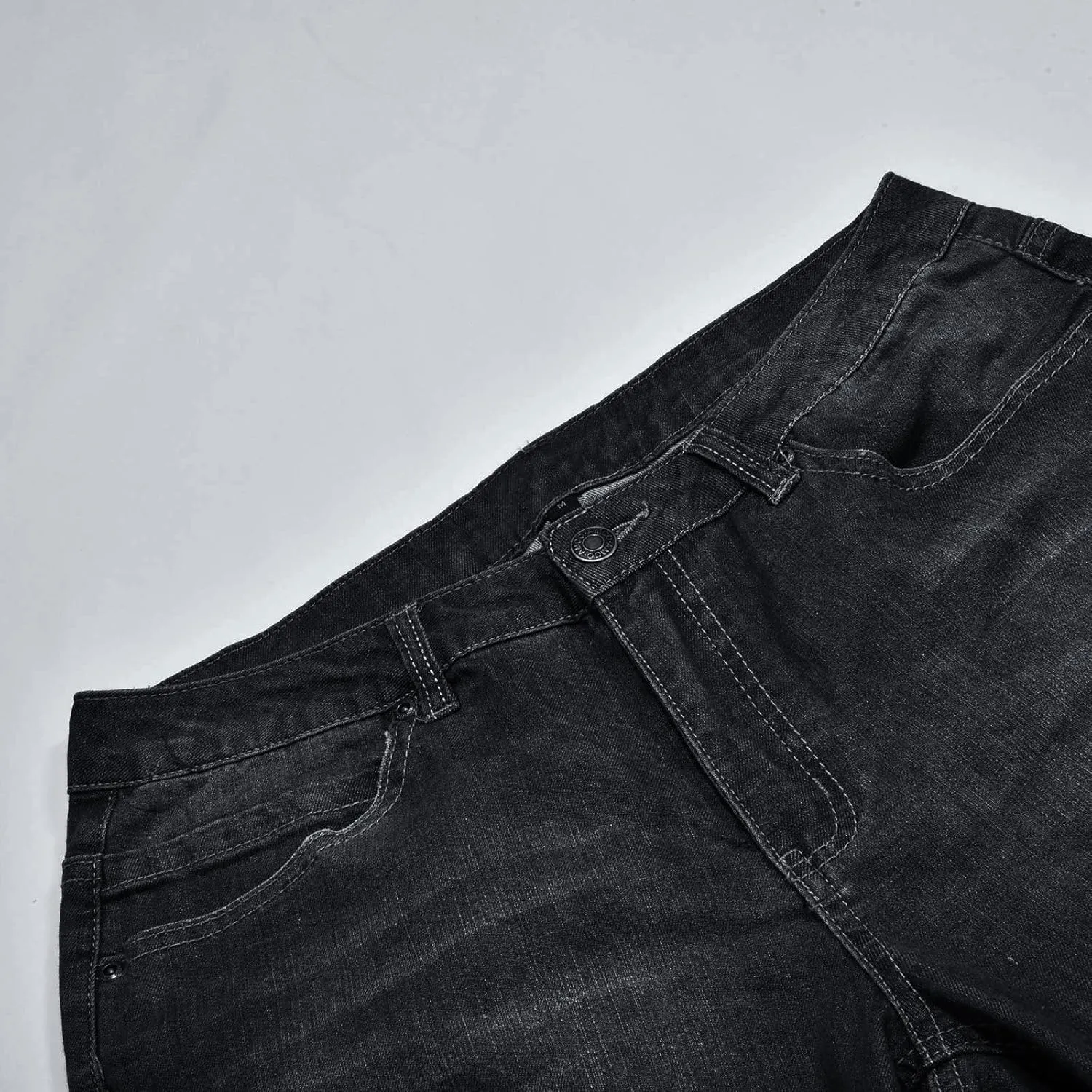 Ripped Jeans Womens Baggy Mid Rise Straight Leg Jeans Comfy Plus Size Denim Pants with Pocket Boyfriend Trouser Jeans