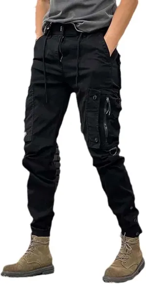 Rivccku Men’s Tactical Trousers Combat Work Trousers Multi-Pocket Cargo Pants