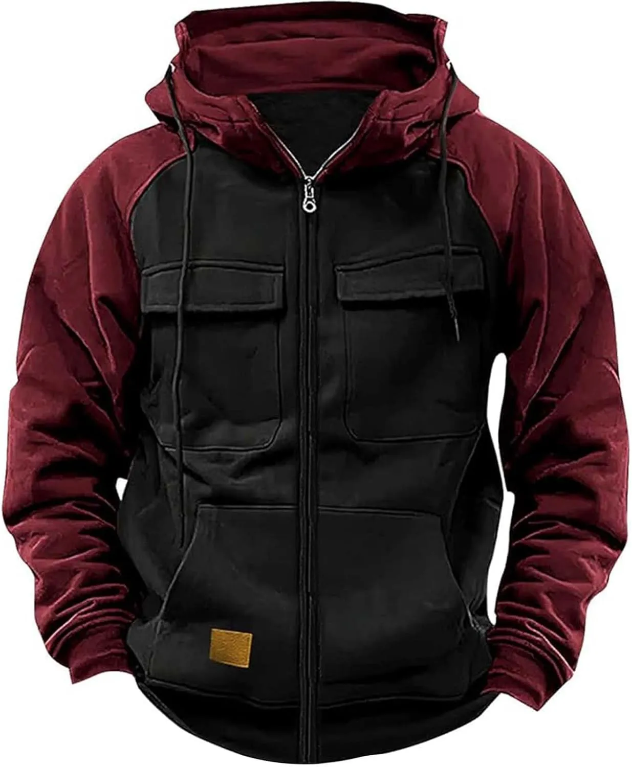 RTRDE Men's Casual Hoodies with Pockets Full Zip Long Sleeve Sweatshirt Sports Hooded Jacket Fall, S-3XL