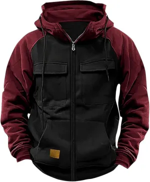 RTRDE Men's Casual Hoodies with Pockets Full Zip Long Sleeve Sweatshirt Sports Hooded Jacket Fall, S-3XL
