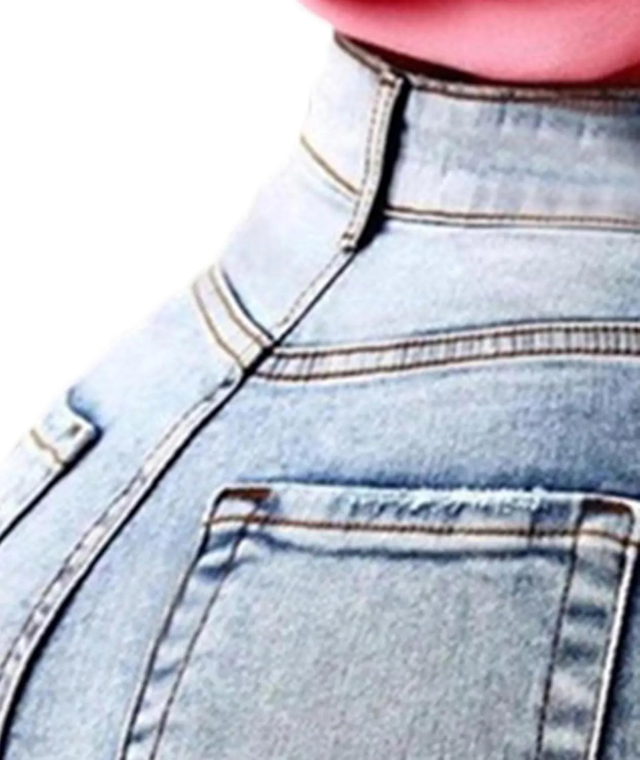 Sexyshine Women's High Waist Distressed Casual Cut Off Ripped Jeans Denim Shorts