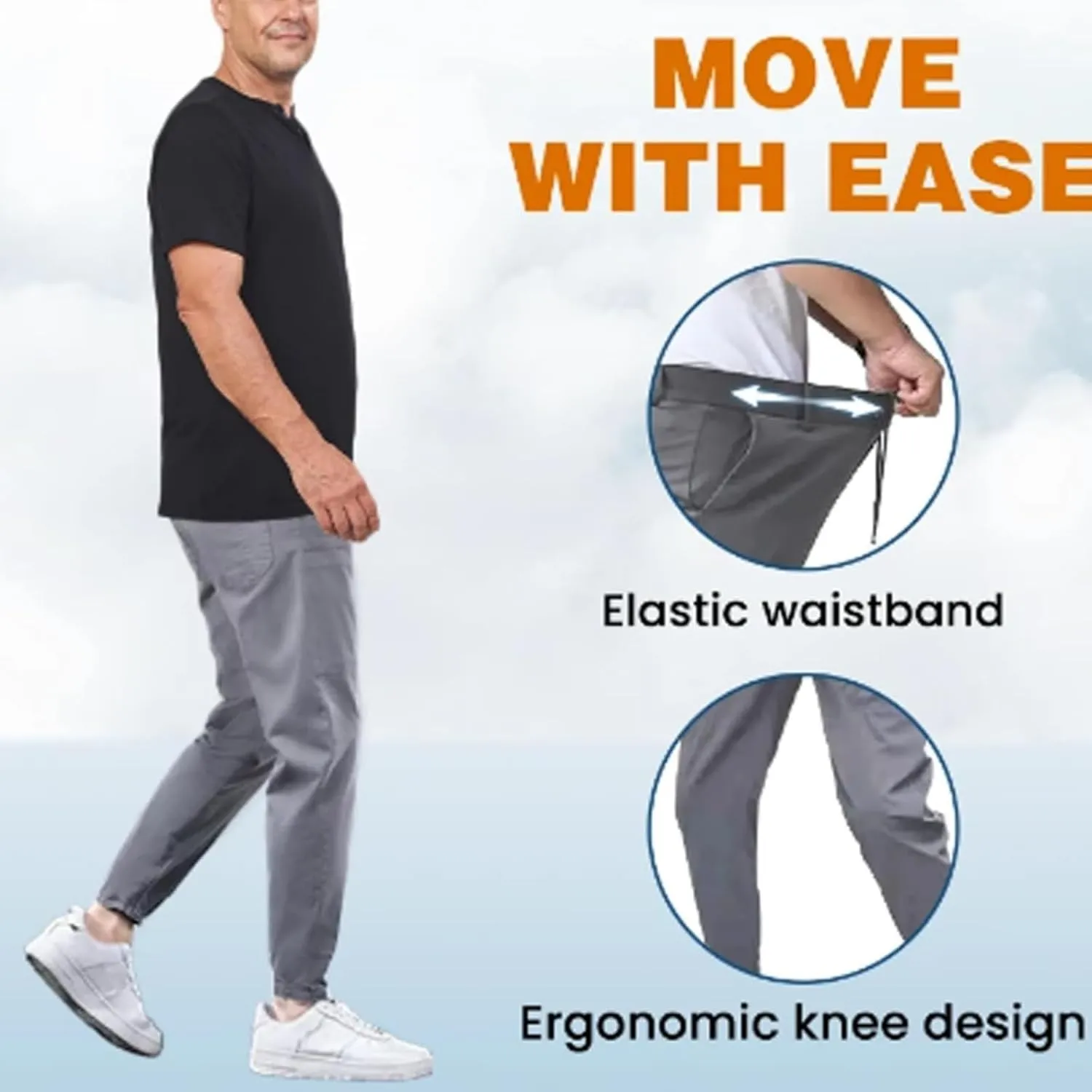 Sirmale Multipants - High Stretch Multi-Pocket Cargo Pants, Mens Casual Straight Pants Lightweight Tactical Pant