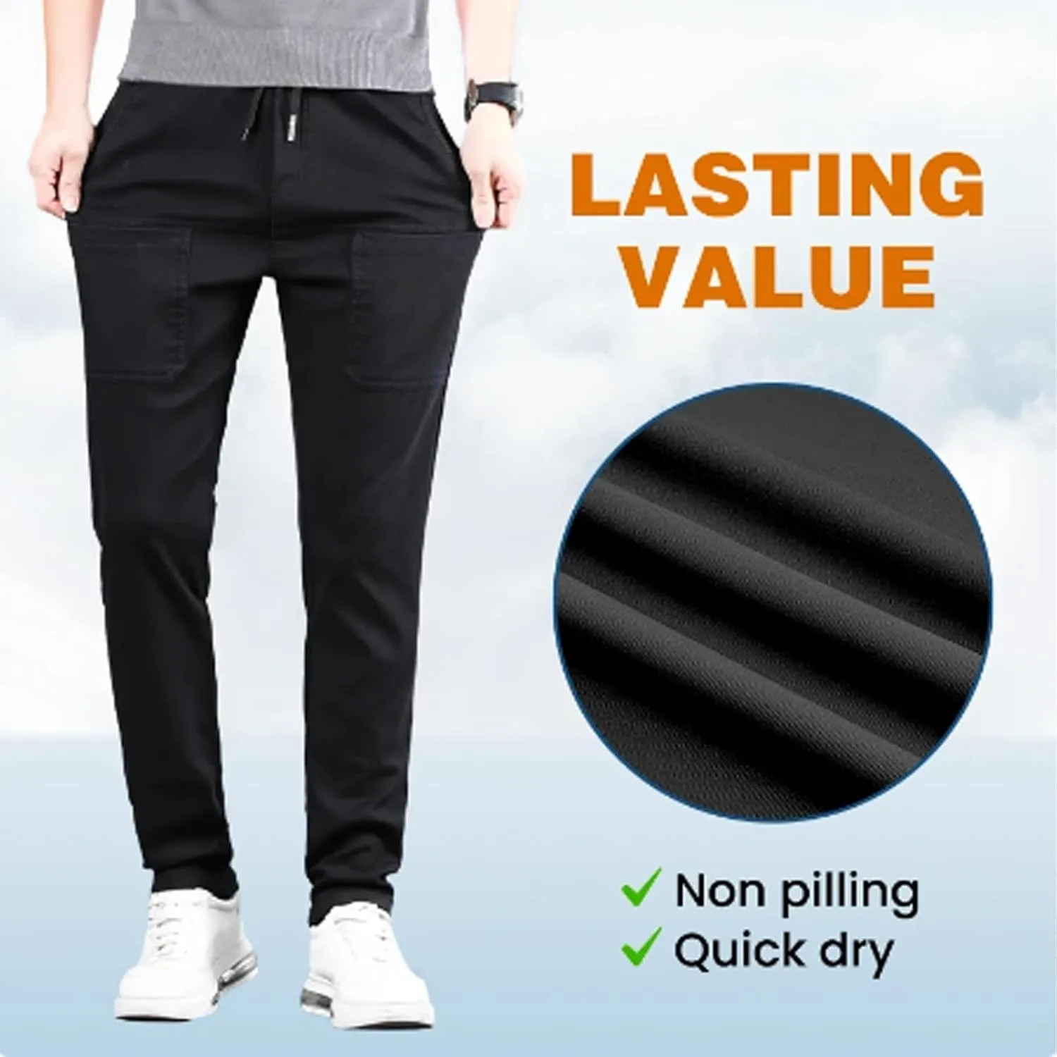 Sirmale Multipants - High Stretch Multi-Pocket Cargo Pants, Mens Casual Straight Pants Lightweight Tactical Pant