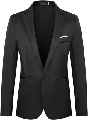 Slim Fit Blazer for Men Peak Lapel Summer Blazers Mens Suits Regular Fit Blazer Sports Jacket One Button Men's Suit