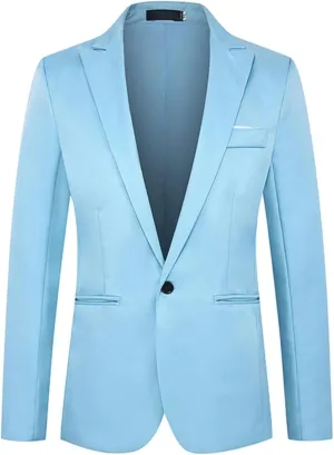 Slim Fit Blazer for Men Peak Lapel Summer Blazers Mens Suits Regular Fit Blazer Sports Jacket One Button Men's Suit