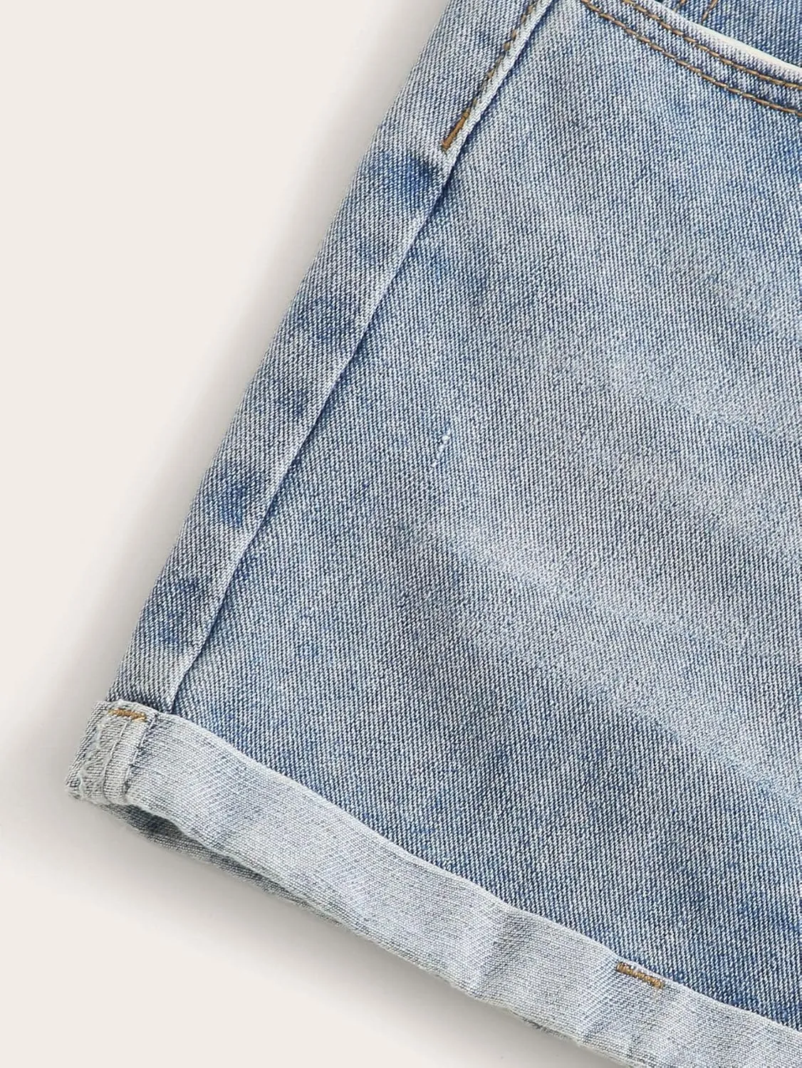 SOLY HUX Women's Summer Denim Shorts High Waisted Button Casual Straight Leg Jeans Shorts