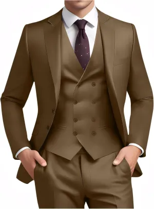 Suit for Men Wedding Slim Fit 3 Piece Set Blazer Jacket Vest Pants Tuxedo Suits for Groomsmen Business Prom Party Sport Coat