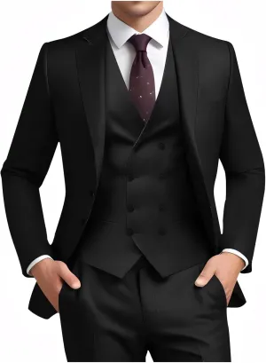 Suit for Men Wedding Slim Fit 3 Piece Set Blazer Jacket Vest Pants Tuxedo Suits for Groomsmen Business Prom Party Sport Coat